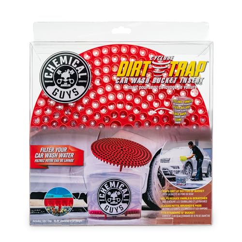 Chemical Guys, Cyclone Dirt Trap Car Wash Bucket Insert, Red, 12 in Filter - size: Pack of 1
