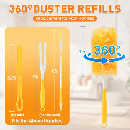 Alotiki Duster Refills, 160 Count 360° Dusters for Cleaning with 4 Handle - size: 160P