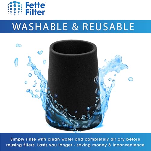 Fette Filter - 25-1202 Foam Filter Compatible with Stanley 1-5 Gallon Wet/Dry Vacuum SL18910P-3, SL18129, SL18133,SL18129 Filter Sponge Vacuum Cleaner -Pack of 3