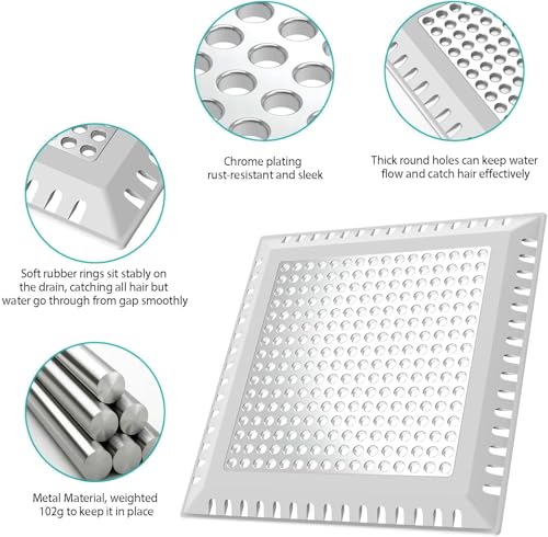 Aojuxix Shower Drain Hair Catcher/Drain Strainer/Shower Drain Cover - color: Gray, size: 4 inch