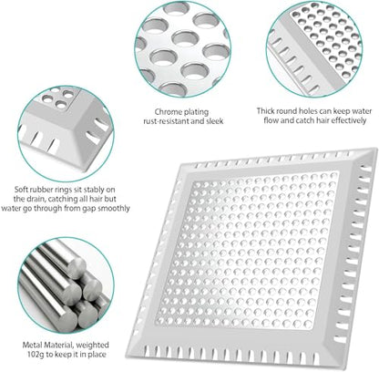 Aojuxix Shower Drain Hair Catcher/Drain Protector/Shower Drain Cover - color: Gray Gray, size: 4 inch