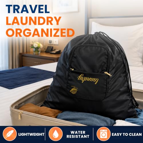 Travel Laundry Detergent Sheets and Foldable Travel Laundry Bag – Compact Laundry Detergent Sheets for Traveling, Dirty Clothes Laundry Bag for Hotels, Cruises & Suitcases - style: Pocket Sheets (50) + Laundry Bag