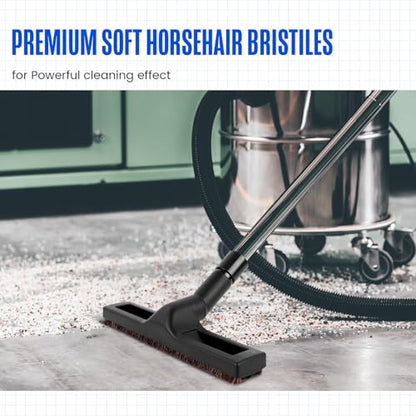 12" Universal Vacuum Cleaner Floor Brush Attachments 1 1/4 inch(32mm) for Shark Vacuum Brush Attachments,360° Swivel Hardwood Brush & Adapter with Horse Hair Attachments for Shark Vacuums Accessories