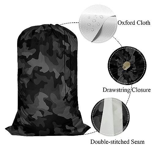Swono Camouflage Pattern Extra Large Huge Heavy Duty Polyester Laundry Storage Bag with Drawstring, Modern Military Camo Jungle Woodland Machine Washable - color: Camouflage Pattern