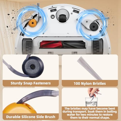 24 Pack Accessories Kit for Roborock Qrevo Curv 2 Flow Robot Vacuum