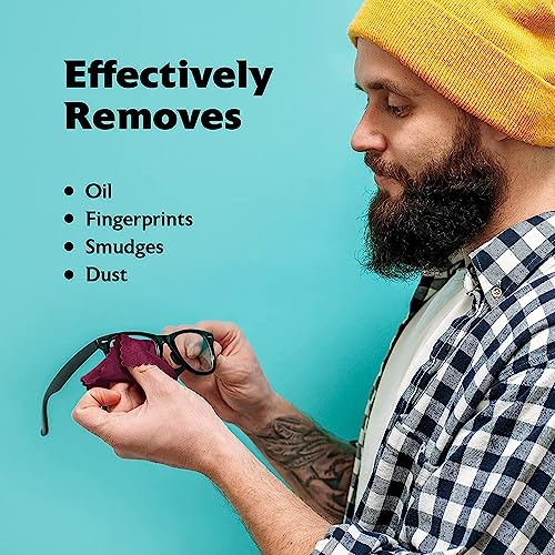 Purity Microfiber Lens Cleaning Cloth Cleans Eyeglasses, Screens and Lenses - color: Burgundy