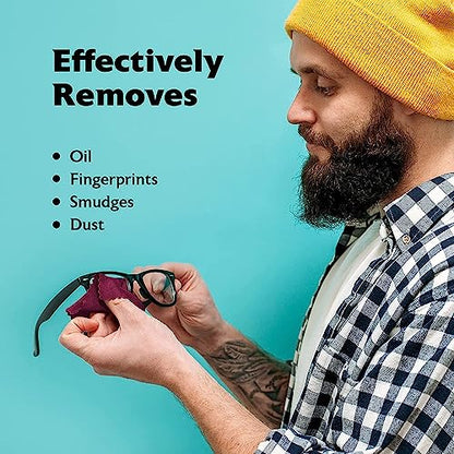 Purity Microfiber Lens Cleaning Cloth Cleans Eyeglasses, Screens and Lenses - color: Burgundy