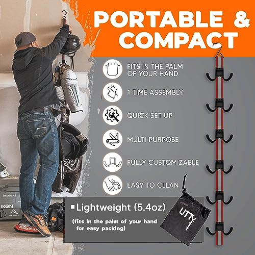 UTTY Multipurpose Portable Hanging Rack - Vertical Hockey Gear Drying Rack