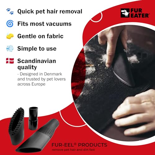Fur-EEL PRO 1.0 Pet Hair Vacuum Attachment, Rubber Pet Hair Remover