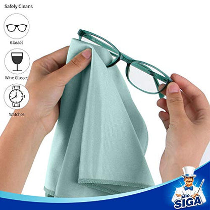 MR.SIGA Ultra Fine Microfiber Cloths for Glass, Pack of 36, 35 x 40cm 13.7" x 15.7" - size: 36 Pack-13.7 X 15.7 inch