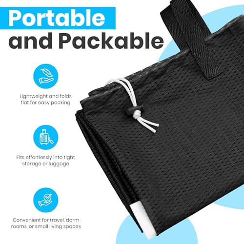 Handy Laundry Mesh XL Laundry Bag 24"x36" with Shoulder Strap, Black - color: Black, size: 1-Pack