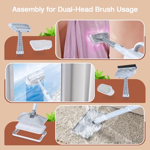 Steam Cleaner, Detachable 10-in-1 Handheld Steam Mop for Multi-Surface - color: Light White