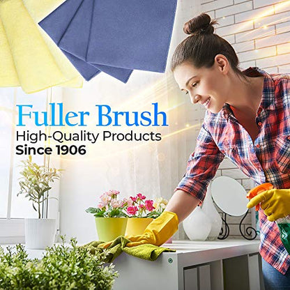 Fuller Brush Shine Bright Microfiber Cloths – 3-Pack, 16" x 16" Streak-Free Cleaning for Glass, Mirrors & Appliances – Lint-Free, Super Absorbent, Reusable - size: 16" x 16"
