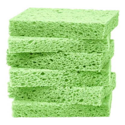 6 Pack Green Cellulose Scrub Sponges Non-Scratch Heavy Duty for Kitchen - color: Green, size: 6 Count (Pack of 1)