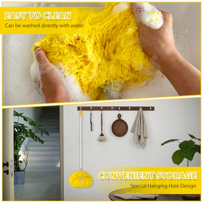 FONUNO Ceiling Fan Cleaner Duster High Ceiling Extended Fan Blade Cleaner - color: Yellow