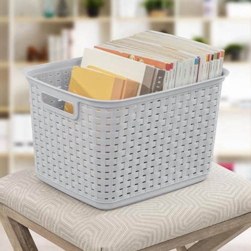 Sterilite Tall Weave Basket Bin for Clothing and Laundry Storage, 12-Pack - size: 12 Pack