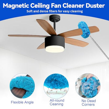 Duster with Extension Pole, 7 in 1 Cleaning Kit with Microfiber Dusters - size: 7 in 1
