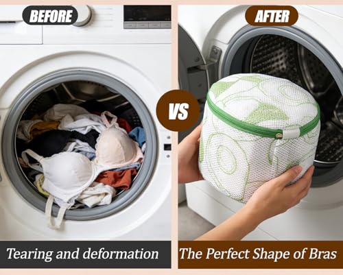 Bra Laundry Bags for Washing Machines, Shape-Retaining Structure, 3 Pack