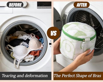 Bra Laundry Bags for Washing Machines, Shape-Retaining Structure, 3 Pack