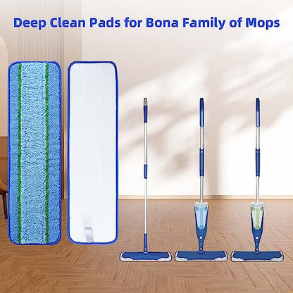 3 Pack Deep Clean Pads for Bona Family of Mops - color: 3 Deep Cleaing Pads