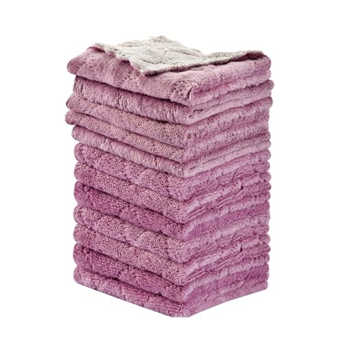 OstWony 12PCS Kitchen Towels Dish Cloths, Reusable Cleaning Rags 10x6in - size: 10 inches x 6 inches