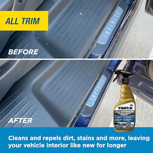 Rain-X 620232SRP All-Interior Cleaner Protectant & Repellent for Car Interiors, Cleans + Repels Liquid Spills & Dust without Residue, Cherry Scent 16 Fl Oz. - style: All-Interior Cleaner