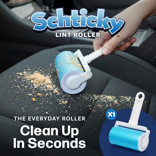 Schticky 3-Piece Lint Roller Set, Reusable & Washable, Pet Hair Remover