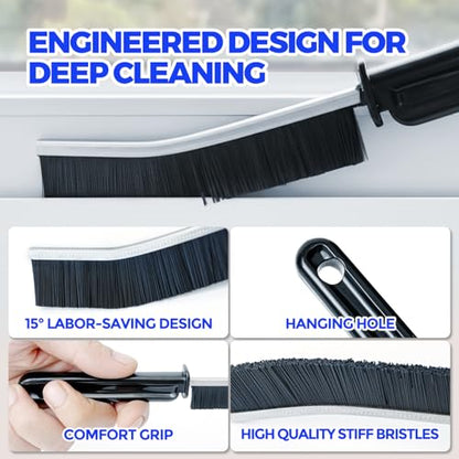 Holikme 6 Pack Cleaning Brush Scrub Brush Kitchen Brush for Floor,Grey - color: Gray