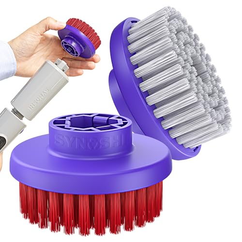 Synoshi PRO Round Brush Set (2 Units) for Electric Spin Scrubber - size: Synoshi PRO Round Brush