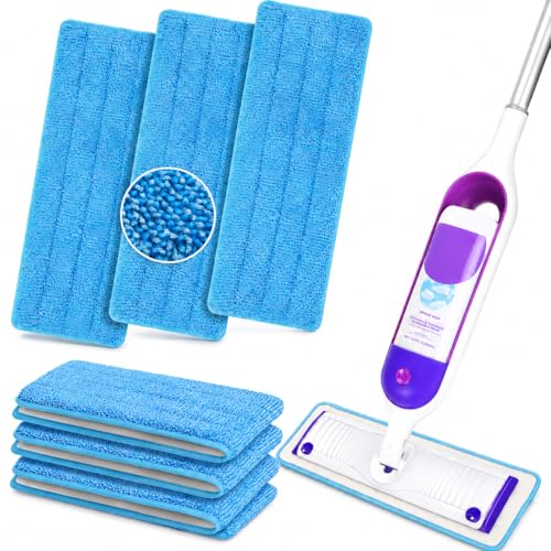 Mop Pads Compatible for Swiffer PowerMop, 6 Pack, Washable Reusable - size: 6 Count (Pack of 1)