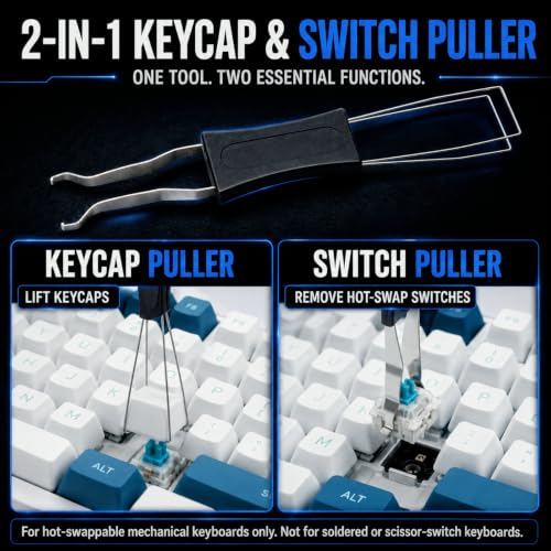 6-Piece Keyboard Cleaning Kit with Keycap and Switch Puller, ESD Brushes
