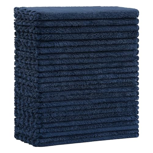 Kitinjoy 24 Pack Kitchen Cloths Dish Towels (7" x 9", Navy Blue) - color: Navy Blue, size: 7 X 9 inch- 24 Pack