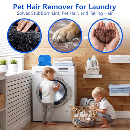 Pet Hair Remover for Laundry, Dryer Hair Catcher (8Pcs Blue) - color: Blue, size: 8Pcs