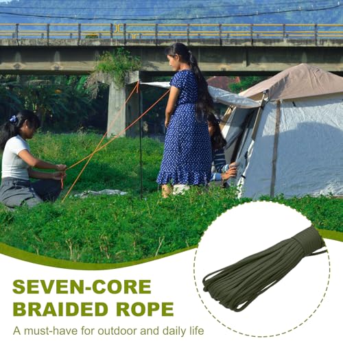 uxcell 4mm Nylon Rope, 10ft Portable Clothesline for Luggage and Backpack Tie Downs, Hanging Clothes, Swings, Camping and Mountaineering Tie Downs, Green - color: Green