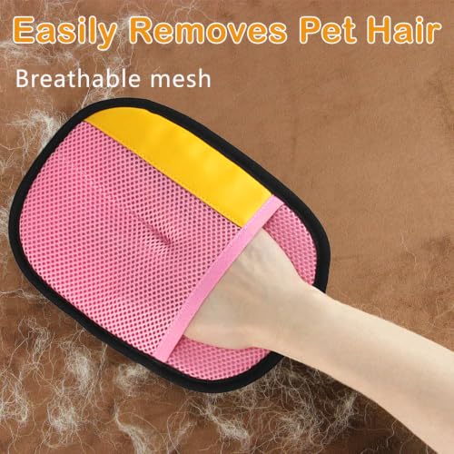 Thickened Pet Hair Removal Glove for Fabric Surfaces, LightPink - color: LightPink