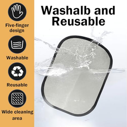 Pet Hair Removal Glove with Electrostatic Technology, Pet Hair Gloves for Dogs and Cats, Washable Pet Hair Remover Tool for Sofas, Carpets, Car Seats and Bedding - color: black