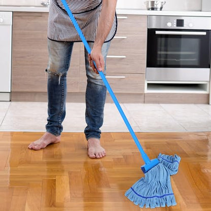 Large Microfiber Tube Mop Heads,Heavy Duty Mop Head,Highly Absorbent,Commercial Mop Head Replacement,Wet Mop Heads Replacement,for Hardwood, Tile, Laminate Floors (Blue 6) - color: Blue 6