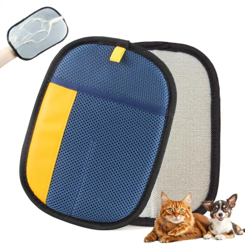 Thickened Pet Hair Removal Glove for Fabric Surfaces, NavyBlue - color: NavyBlue