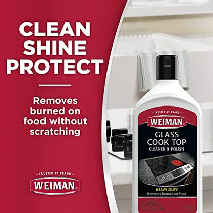 Weiman Ceramic and Glass Cooktop Cleaner and Polish - 20 Ounce - Shines and Protects Glass and Ceramic Smooth Top Ranges with its Gentle Formula