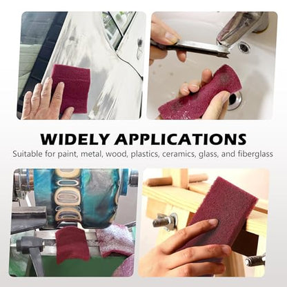 Maroon General Purpose Scuff Pads, Scuffing, Scouring Pad, Sanding, Paint Primer Prep Scratch - Surface Preparation Pad Car Auto Body Woodworking 7447-Premium, 3 Inches * 30 Feet - color: Maroon, style: 3 Inches * 30 Feet