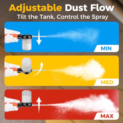 Diatomaceous Earth Powder Duster Applicator with Adjustable 4FT Rod Red - color: Red