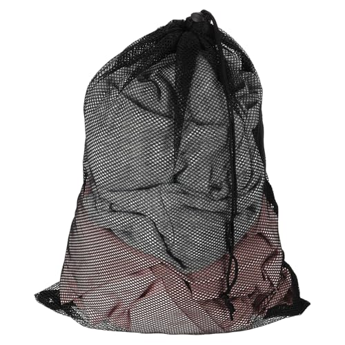 uxcell Mesh Laundry Bag, 7.9x11.8" Large Drawstring Net Laundry Bag Coarse Mesh for Washing Machine for College,Dorm, Travel, Family and Apartment Residents, Black - color: Black, size: 7.9x11.8"