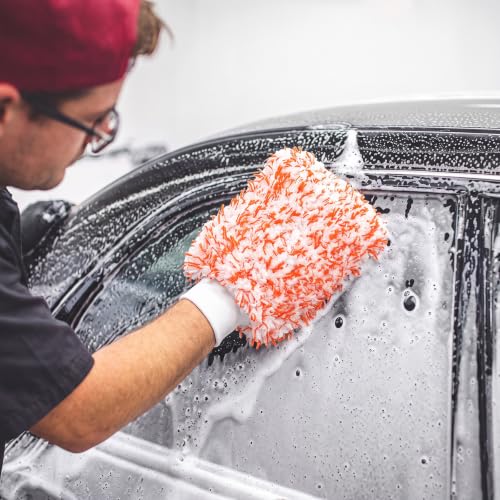 Tallew 5 Pcs Microfiber Car Wash Mitt for Car Washing 7 x 11 Inch, Colorful - color: Colorful