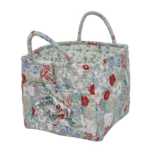 Boho Fabric Storage Basket, Large Capacity Laundry Basket, 12.2'' x 10.23'' x 10.23'' Collapsible Laundry Hamper with Easy Carry Handles (C Multi-Color 4, L) - color: C Multi-Color 4