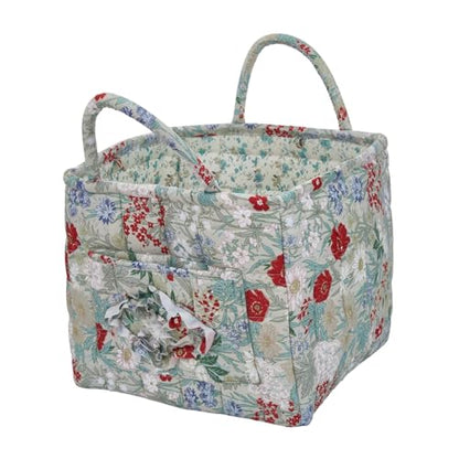 Boho Fabric Storage Basket, Large Capacity Laundry Basket, 12.2'' x 10.23'' x 10.23'' Collapsible Laundry Hamper with Easy Carry Handles (C Multi-Color 4, L) - color: C Multi-Color 4