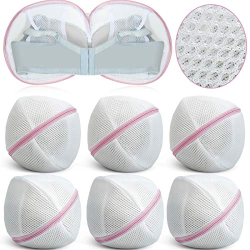 Shappy 6 Pcs Bra Washing Bag for Laundry Storage Women 7.87 Inch Pink - color: Pink, size: 7.87 Inch