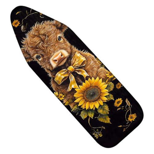 Nuxovilar Sunflower Calf Cotton Ironing Board Cover 15x54 Fabric - color: Ycr00959