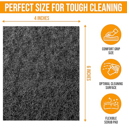 Harrier Hardware 6-Pack High Density Scouring Pads 6 x 4 Inch Black