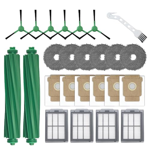 Accessories Kit for iRobot Roomba 505X Combo/Plus 405 Combo/505 Combo Robot Vacuum Cleaner, Replacement Parts Include 2 Main Brushes,6 Side Brushes,6 Dust Bags,6 Mop Pads, 4 Filters,1 Cleaning Tool - color: 405 Combo/ 505 Combo Accessories