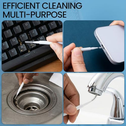 10 Pcs Shower Head Cleaning Brush, Shower Head Cleaner Tool with Cap, Multifunctional Shower Head Cleaning Brushes for Household Bathroom - White Style 2 - color: White, Style 2